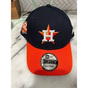 Men's New Era Navy/Orange Houston Astros League 9FORTY Adjustable Hat
